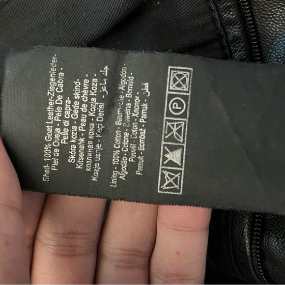 Vintage Selected Homme 100% leather biker jacket - Picture 3 of 3